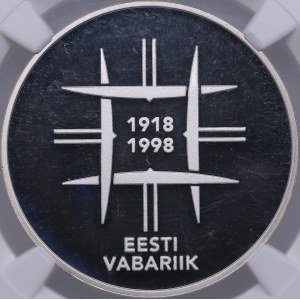 Estonia 10 krooni 1998 - Nation Anniversary - NGC PF 69 ULTRA CAMEO