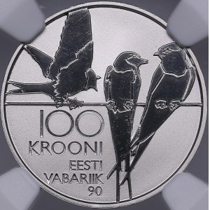 Estonia 100 krooni 2008 - Republic Anniversary - NGC MS 69
