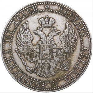 Russia, Poland 3/4 roubles - 5 zlotych 1834 MW