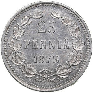 Russia, Finland 25 pennia 1873 S