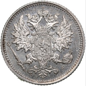 Russia, Finland 25 pennia 1873 S