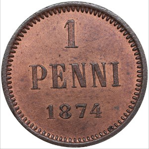 Russia, Finland 1 pennia 1874