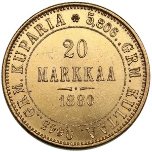 Russia, Finland 20 markkaa 1880 S