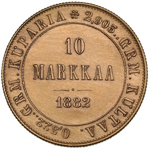 Russia, Finland 10 markkaa 1882 S