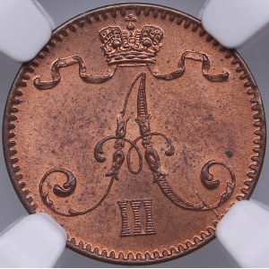Russia, Finland 1 penni 1892 - NGC MS 64 RB