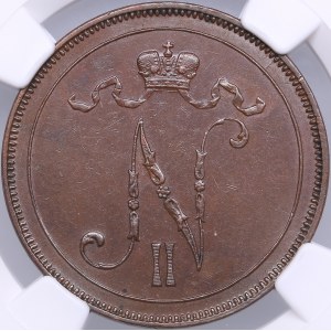 Russia, Finland 10 pennia 1897 - NGC MS 62 BN