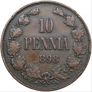 Russia, Finland 10 pennia 1898