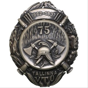 Estonian badge 75 years of the Tallinn Voluntary Fire Brigade, 1937