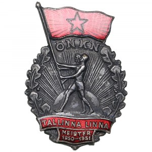 Russia - USSR - Estonian badge Tallinn champion 1950-1951
