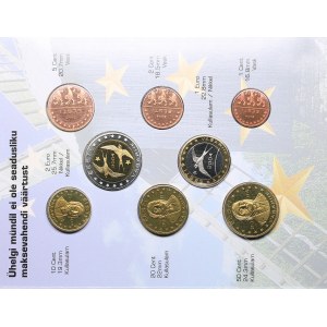 Estonia, Vatican souvenir euros, 3 sets