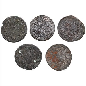 Lot of coins: Livonia (Free City of Riga, Dahlen) (5)
