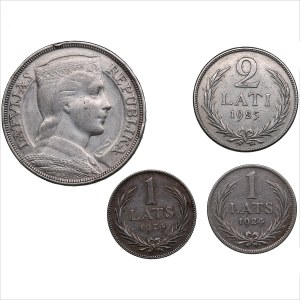 Lot of coins: Latvia (4)