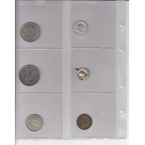 Coin lots: Germany, Italy, France, Indochina, USA, Denmark (6)