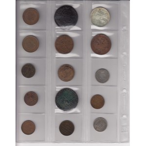 Coin lots: Finland, Russia, Sweden, Poland (15)