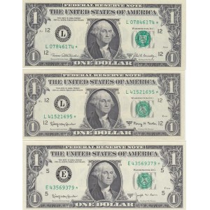 USA 1 dollar 1963 (3) Replacement notes