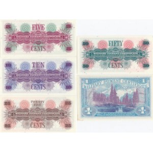 USA, MPC 5 cents - 1 dollar 1969 (661 series) (5)