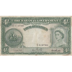 Bahama 4 shillings 1953