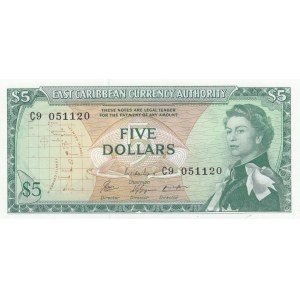 East Caribbean States 5 dollars 1965