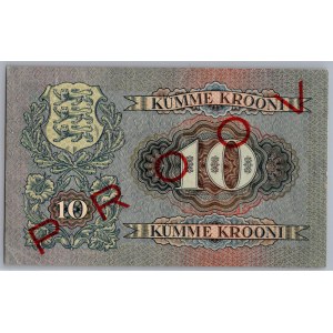 Estonia 10 krooni 1928 Specimen (One side)