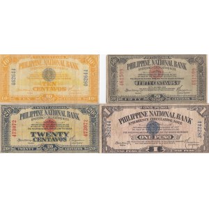 Philippines 10, 20, 50 centavos & 1 peso 1917