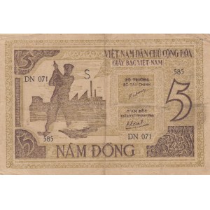 Vietnam, North 5 dong 1946