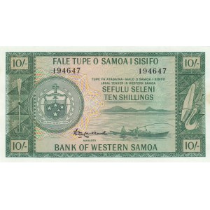 Western Samoa 10 shillings 1963