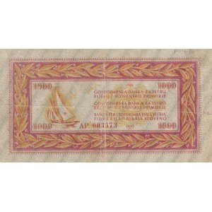 Yugoslavia, Fiume 1000 lire 1945