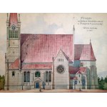 Jan Sas Zubrzycki - Projekt Kościoła w Porąbce Uszewskiej - 1908r - UNIKAT