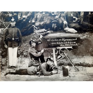 Fotografia Jednostki Karabinów Maszynowych - Elsenborn - Strasburg z roku 1908.