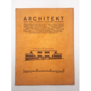 Architekt - Dachy płaskie, pokrycia dachów, zjazd urbanistów - rok 1930, zeszyt 8