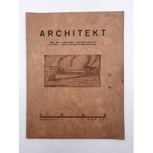 Architekt - Konkurs na Pensjonat w Krynicy - rok 1926, zeszyt 6-7