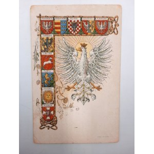 Pocztówka patriotyczna - Województwa ORZEŁ [1920]