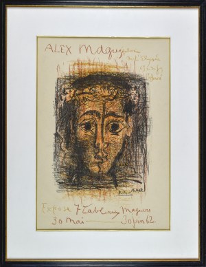 Pablo PICASSO (1881-1973), Plakat na wystawę obrazów Alexa Maguya Galerii de l'Elysee