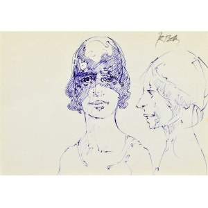 Roman BANASZEWSKI (1932-2021), Sketches of busts of women