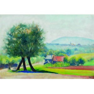 Wojciech Weiss (1875 - 1950), Landscape from Calvary
