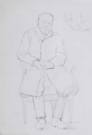 Karol Kossak (1895-1975), Postać siedzącego starego mężczyzny