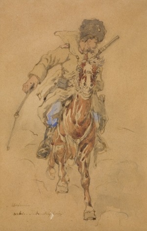 Tadeusz Rybkowski (1848-1926), Ucieczka – jeździec na koniu