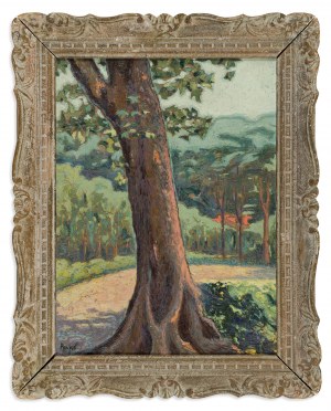 Jan Peske (1870-1949), Pejzaż z drzewem, lata 30. XX w.