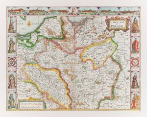 John Speed (1552-1629), Mapa Polski, 1626 [stan III, 1676]