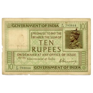 India 10 Rupees 1917 - 1930 (ND)