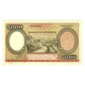 Indonesia 5000 Rupian 1958