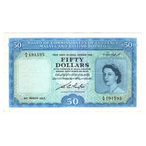 Malaya & British Borneo 50 Dollars 1953