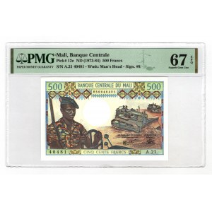 Mali 500 Francs 1973 (ND) PMG 67 EPQ