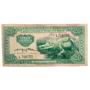 Rwanda Burundi 20 Francs 1960