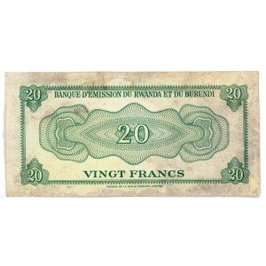 Rwanda Burundi 20 Francs 1960