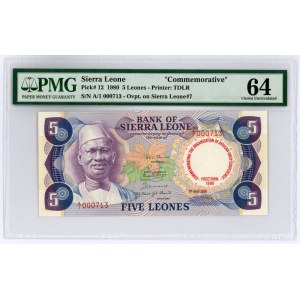 Sierra Leone 5 Leone 1980 PMG 64