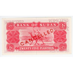 Sudan 25 Piastres 1967 Specimen