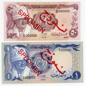 Sudan 25 Piastres & 1 Pound 1981 - 1983 Specimen