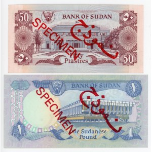 Sudan 25 Piastres & 1 Pound 1981 - 1983 Specimen