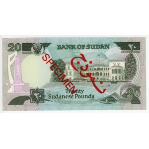 Sudan 20 Pounds 1981 Specimen